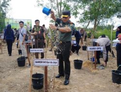 Danrem 045/Gaya Hadiri Penanaman pohon dalam rangka hari Bhayangkara ke -78 tahun 2024 Polda Kep Bangka Belitung